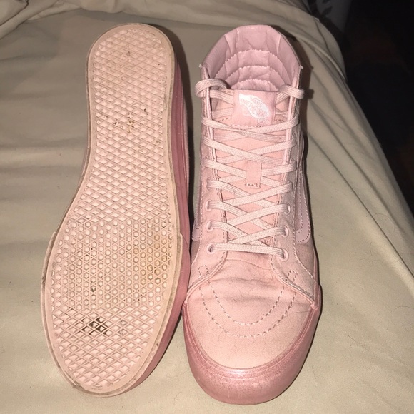 Pink sk8 high Vans with glitter soles - Picture 3 of 3